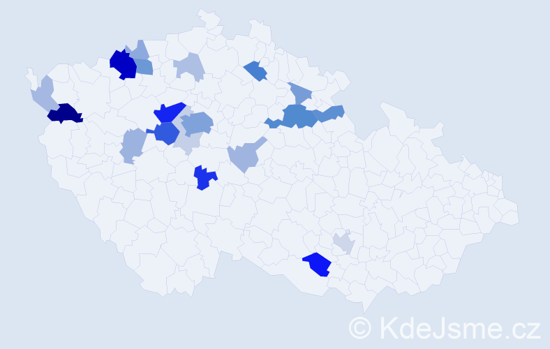 Příjmení: 'Podubecká', počet výskytů 68 v celé ČR