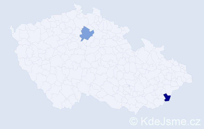 Příjmení: 'Baumeister', počet výskytů 2 v celé ČR