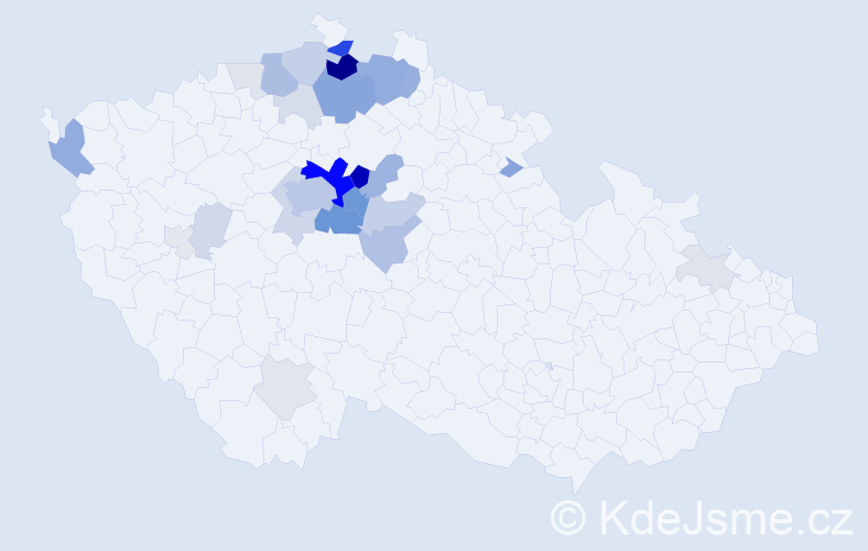Příjmení: 'Manhart', počet výskytů 105 v celé ČR