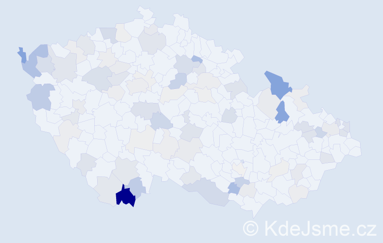 Příjmení: 'Šulek', počet výskytů 240 v celé ČR