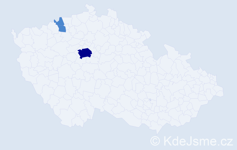 Příjmení: 'Barníková', počet výskytů 5 v celé ČR