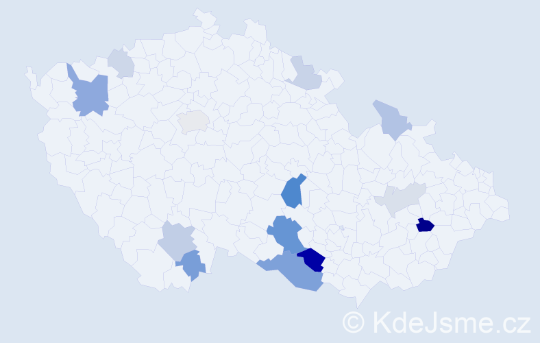 Příjmení: 'Irovská', počet výskytů 32 v celé ČR