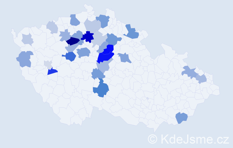 Příjmení: 'Liska', počet výskytů 88 v celé ČR