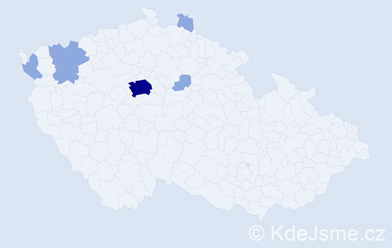 Příjmení: 'Rodaková', počet výskytů 11 v celé ČR