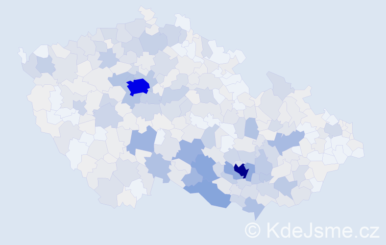 Příjmení: 'Křivánková', počet výskytů 2126 v celé ČR