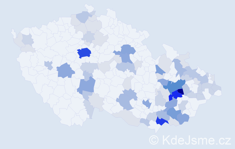 Příjmení: 'Panáková', počet výskytů 248 v celé ČR