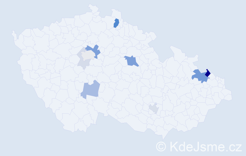 Příjmení: 'Knappe', počet výskytů 30 v celé ČR