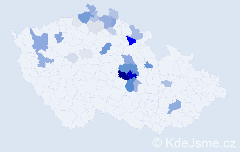 Příjmení: 'Drápalíková', počet výskytů 100 v celé ČR