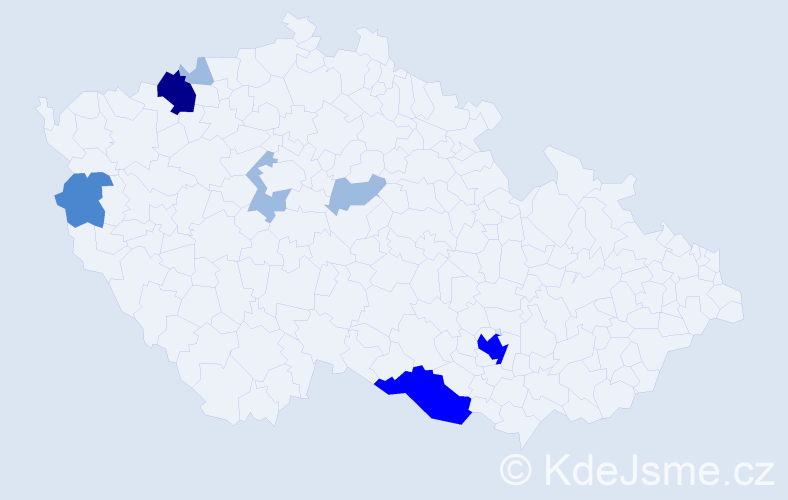 Příjmení: 'Loy', počet výskytů 15 v celé ČR