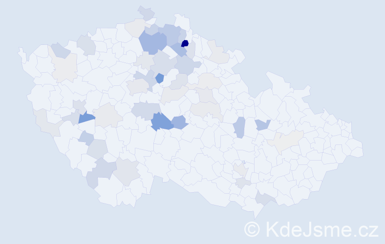 Příjmení: 'Fotrová', počet výskytů 135 v celé ČR