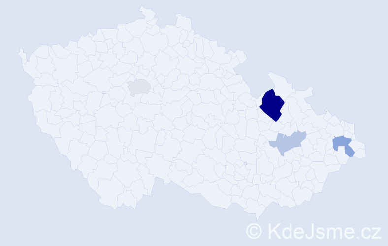 Příjmení: 'Cakirpaloglu', počet výskytů 18 v celé ČR