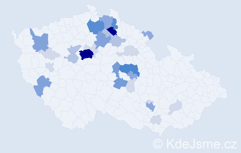 Příjmení: 'Kozderka', počet výskytů 111 v celé ČR