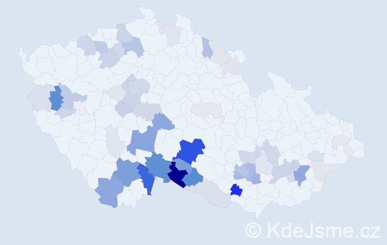 Příjmení: 'Hofbauerová', počet výskytů 223 v celé ČR