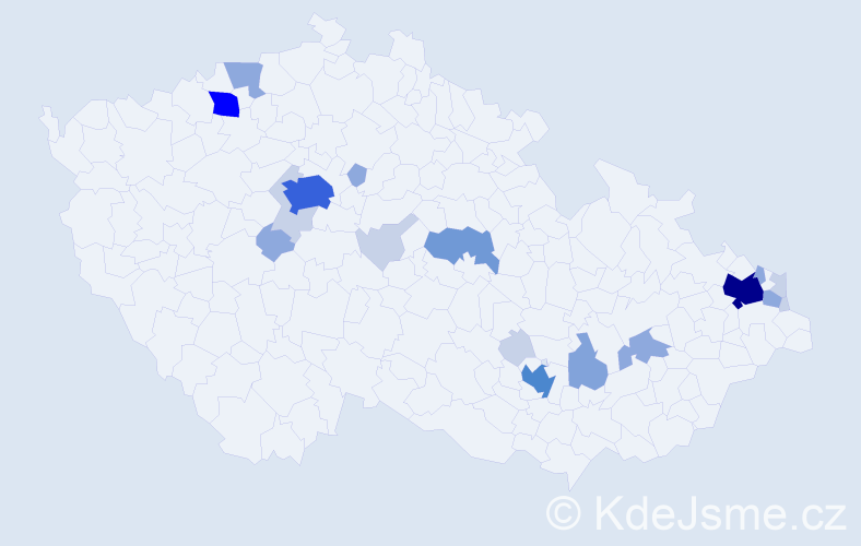 Příjmení: 'Murgaš', počet výskytů 58 v celé ČR