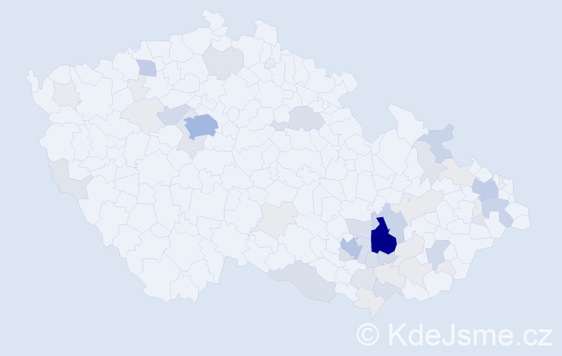 Příjmení: 'Luska', počet výskytů 165 v celé ČR