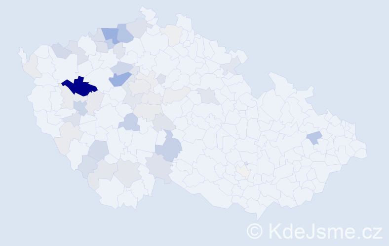 Příjmení: 'Bunda', počet výskytů 149 v celé ČR