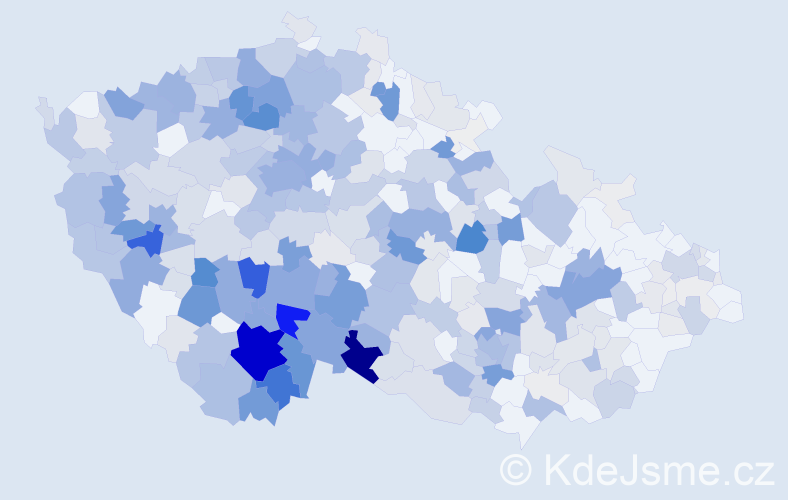 Příjmení: 'Kubeš', počet výskytů 1834 v celé ČR