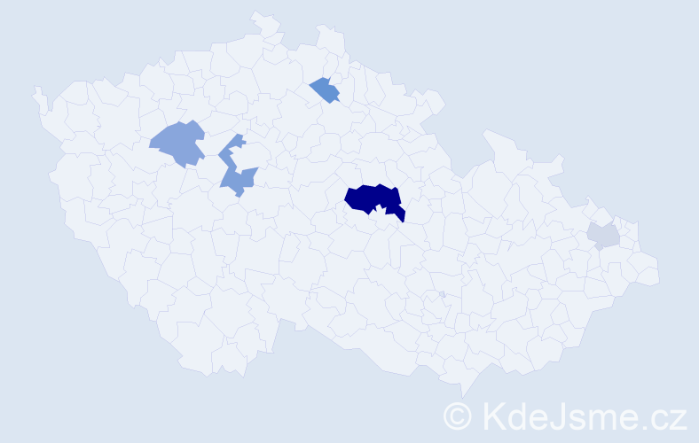 Příjmení: 'Breiterová', počet výskytů 11 v celé ČR