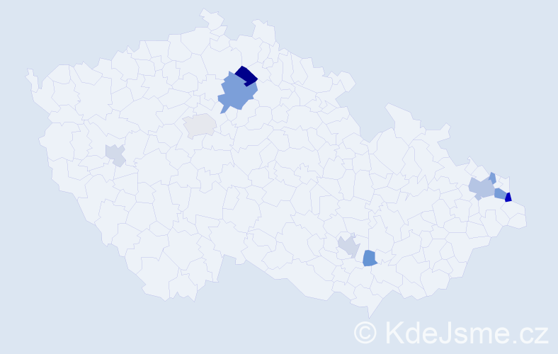 Příjmení: 'Döményová', počet výskytů 21 v celé ČR